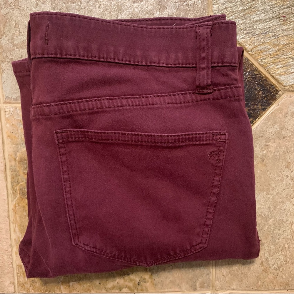 Madewell Skinny Skinny Burgundy Jeans Size 28 - Picture 11 of 14